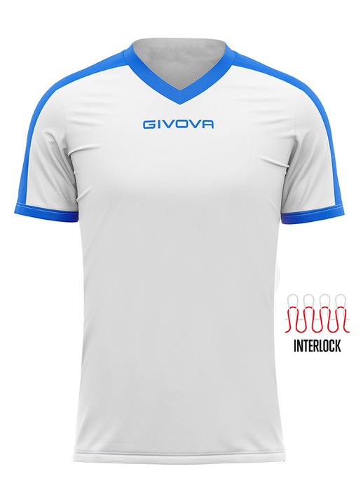 Givova Revolution sportpóló, Fehér/Királykék
