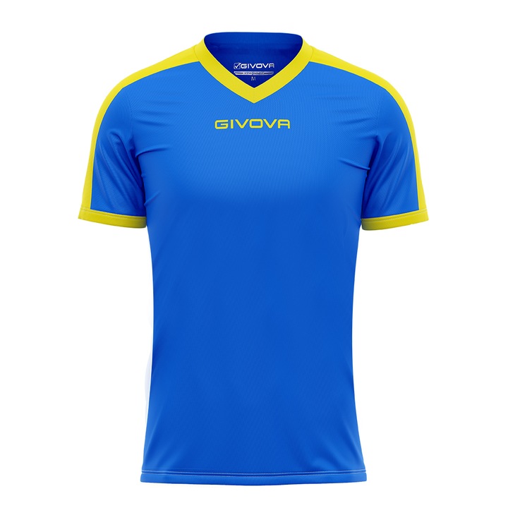 Tricou sport Givova Revolution, Galben/Albastru royal