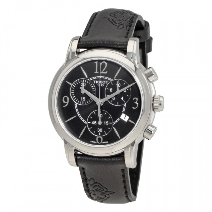 Ceas Tissot Dressport Black Dial Black Synthetic Leather dama