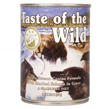 Hrana umeda pentru caini Taste of the Wild, Pacific Stream, 390 g Hrana umeda pentru caini Taste of the Wild, Pacific Stream, 390 g