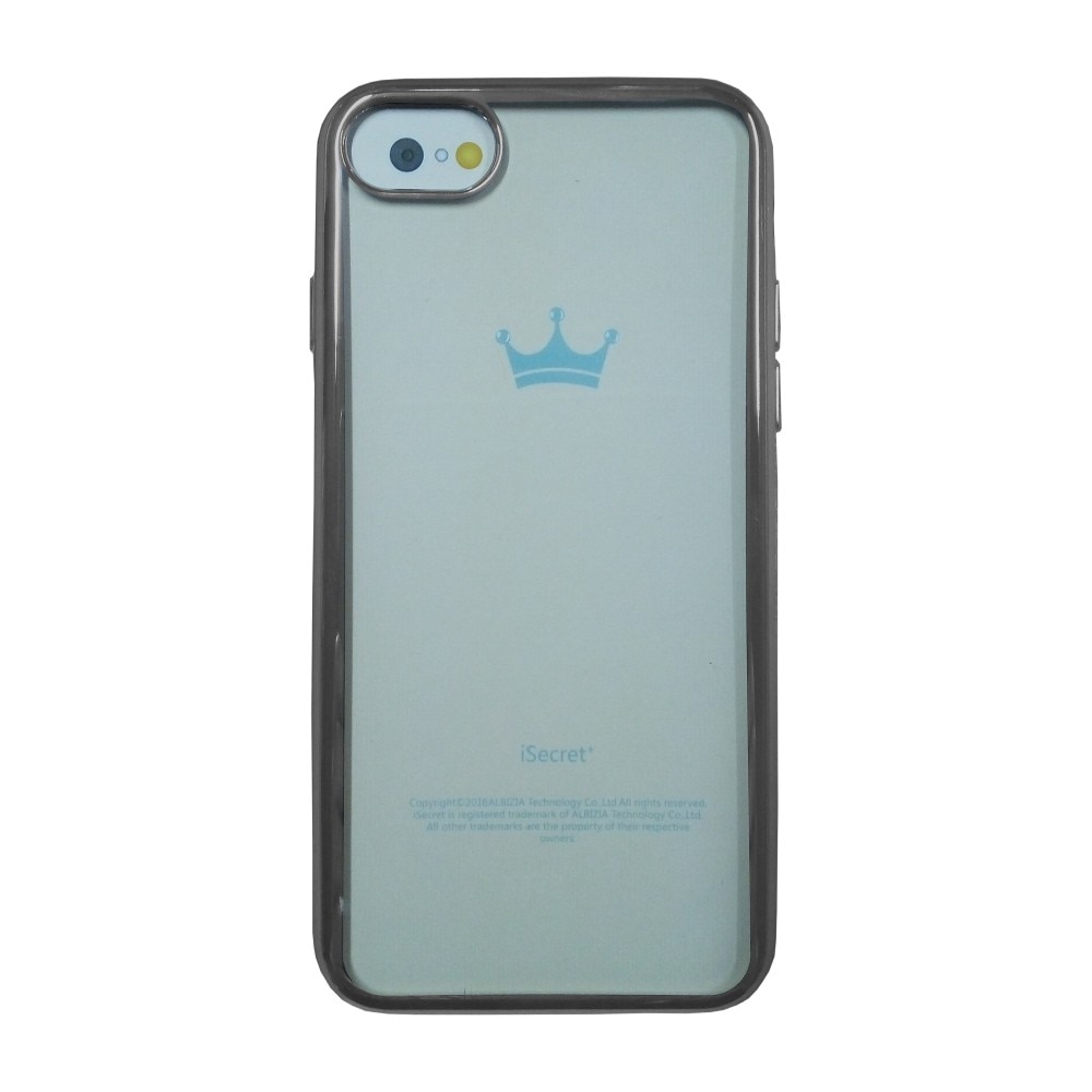 Husa din silicon iSecret pentru Apple iPhone 7/8, contur gri