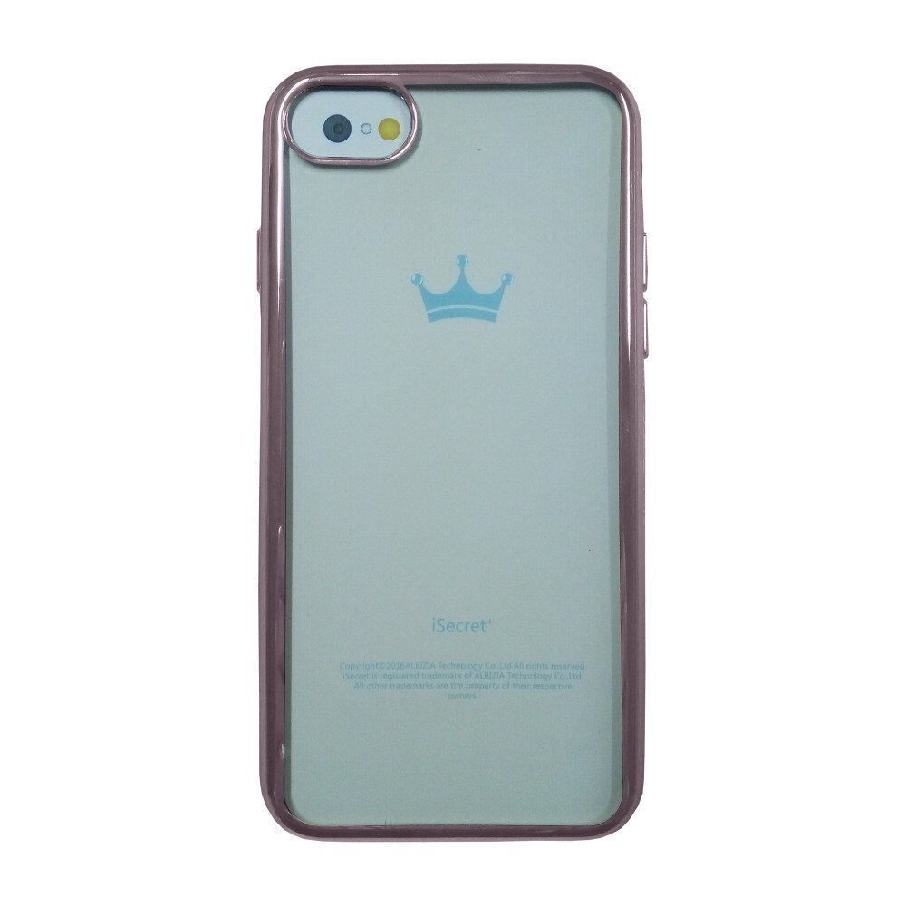 Husa din silicon iSecret pentru Apple iPhone 7/8, contur roz