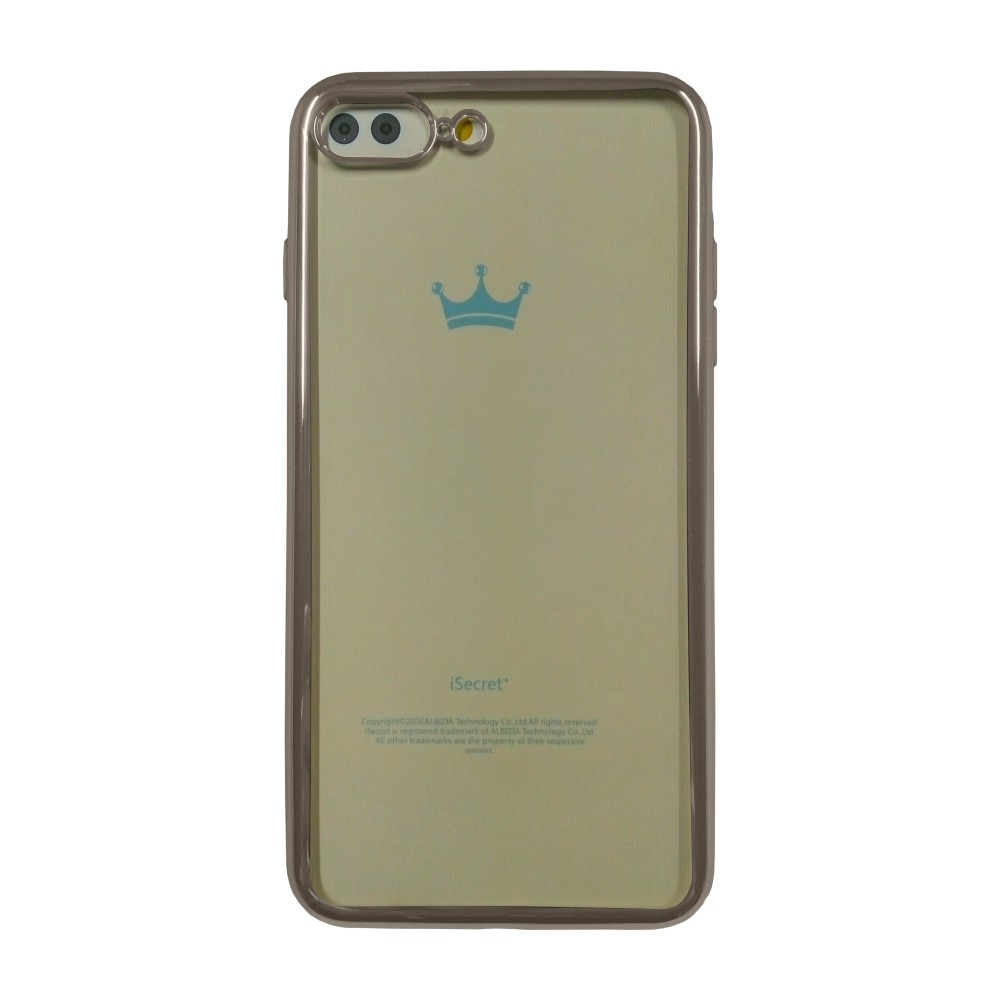 Husa din silicon iSecret pentru Apple iPhone 7 Plus/8 plus, contur auriu