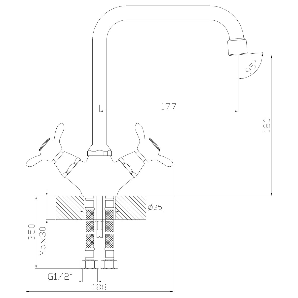 Konyhai csaptelep Rossinka Q02-72 - eMAG.hu