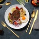 Set tacamuri din inox 36 piese, TRENDY’S, luxury edition, gold