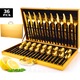 Set tacamuri din inox 36 piese, TRENDY’S, luxury edition, gold