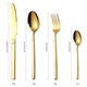 Set tacamuri din inox 36 piese, TRENDY’S, luxury edition, gold