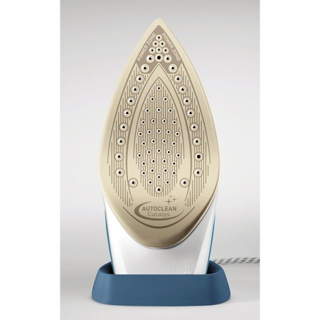 Fier de calcat Tefal Aquaspeed Autoclean FV5374, Talpa Autoclean, 2400 W, 0.3 l, 40 g/min, 160 g/min, 2 m, Alb/Albastru