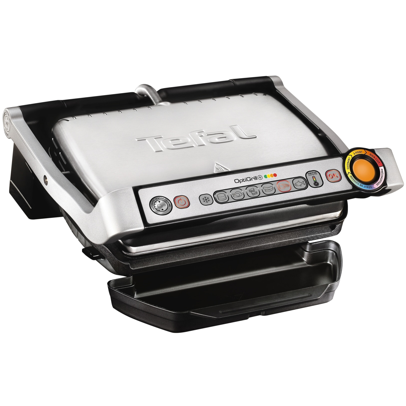 Fighter witch Council Gratar electric Tefal OptiGrill+ GC712D34, 2000 W, 6 programe automate,  Inox/Negru - eMAG.ro