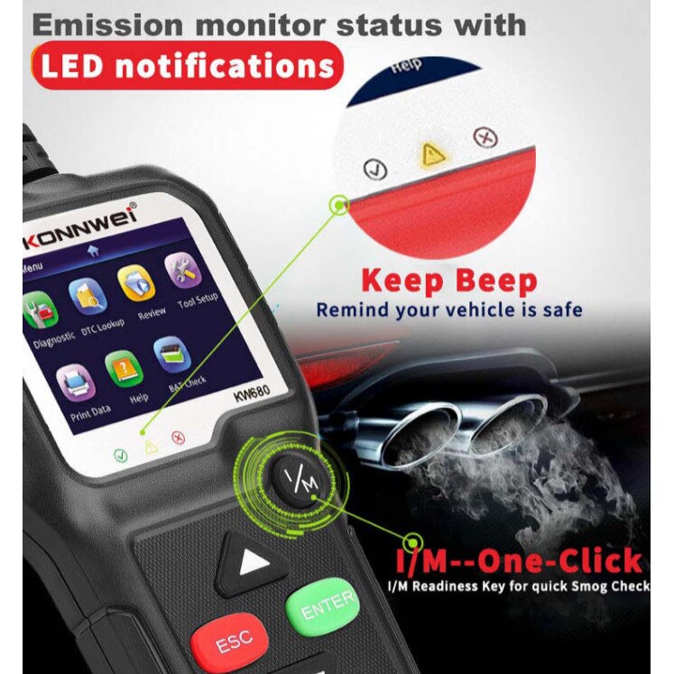 OEM Konnwei KW680 autódiagnosztika, autóakkumulátor tesztelő - eMAG.hu