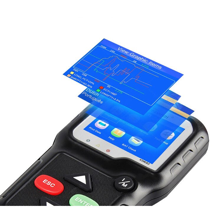 OEM Konnwei KW680 autódiagnosztika, autóakkumulátor tesztelő - eMAG.hu