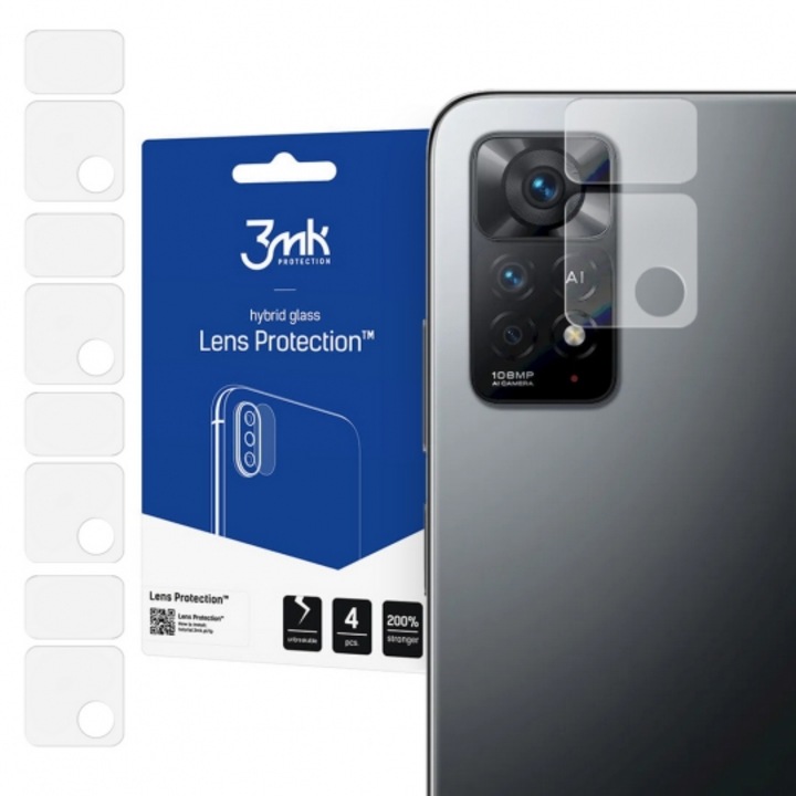 Комплект Протектор 3MK, Lens Protection, за Xiaomi Redmi Note 11 Pro / 11 PRO 5G, 4 броя