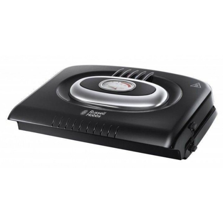 Grill electric Russell Hobbs Retro 20841-56, Placi detasabile, 5 portii, Negru