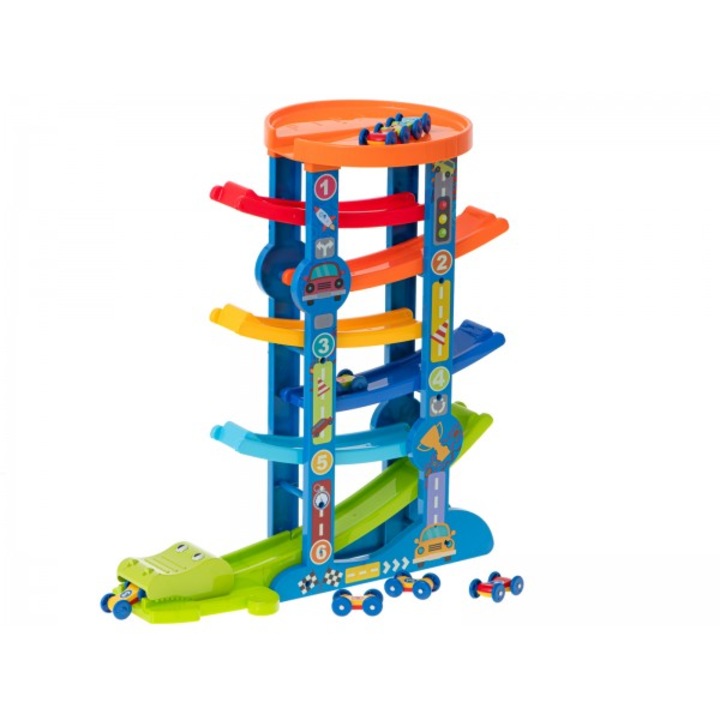 Versenyautó pálya csúszda kígyó 7 szint