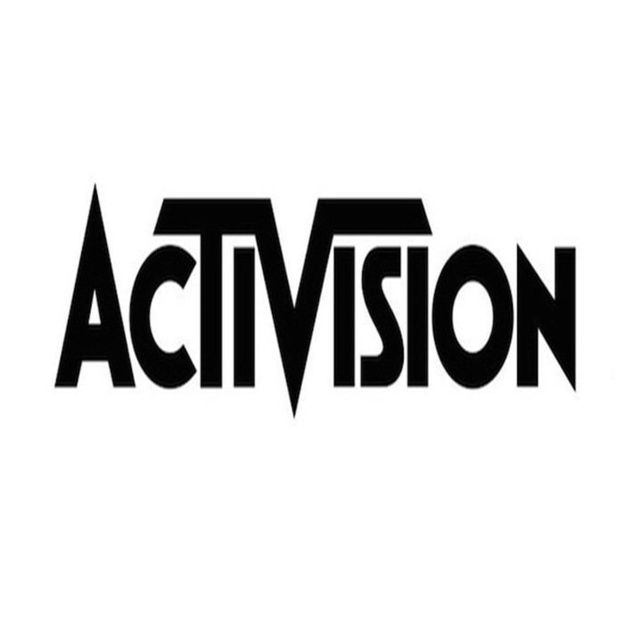 Matrica Activision, 15cmx13cm, autóra, motorra, laptopra, táblagépre, ablakra, üvegre, fekete-fehérre ragasztható