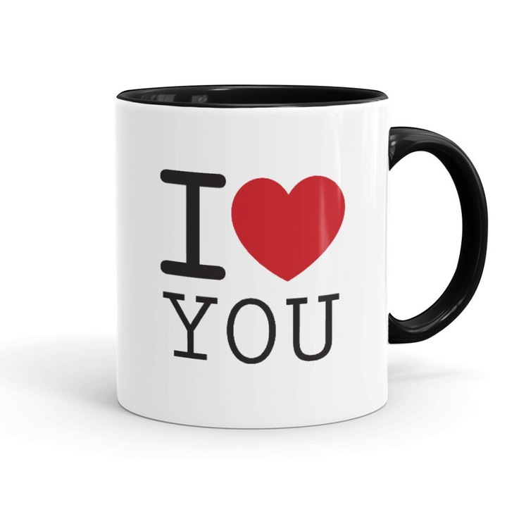 Cana I love you, Ceramica, 330 ml, Multicolor