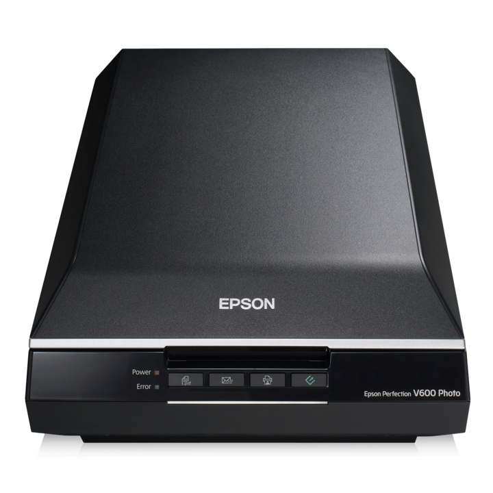 Scanner EPSON Perfection V600 Photo, dimensiune A4, tip flatbed, viteza scanare: 25 s/pagina color 600dpi, 11s/pagina alb-negru, rezolutie optica 6400x9600dpi, senzor CCD