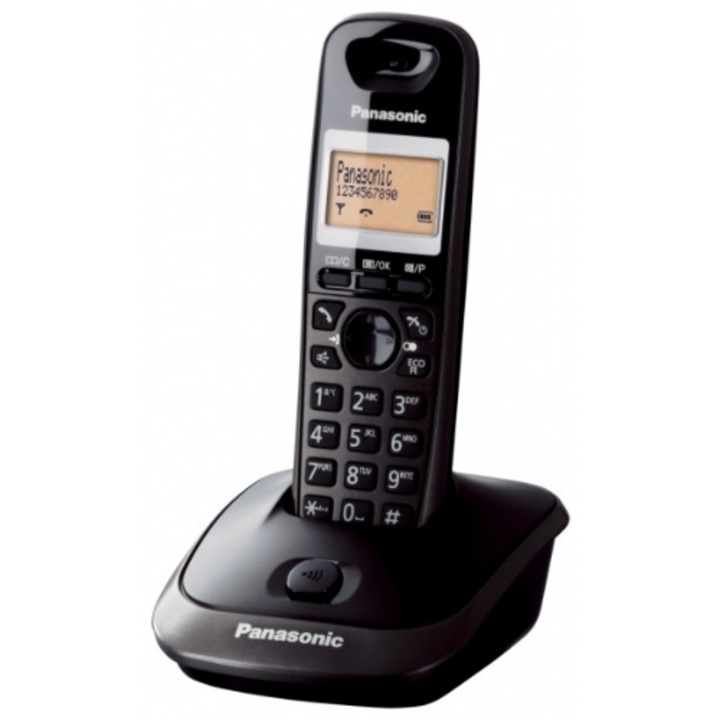 Telefon fara fir Panasonic DECT KX-TG2511FXT, Caller ID, Negru