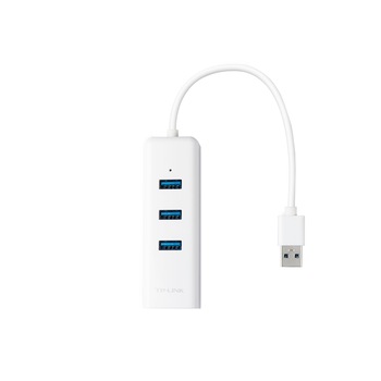 Placa de retea Ethernet Gigabit TP-Link UE330, USB 3.0, cu hub 3 porturi USB 3.0 Placa de retea Ethernet Gigabit TP-Link UE330, USB 3.0, cu hub 3 porturi USB 3.0