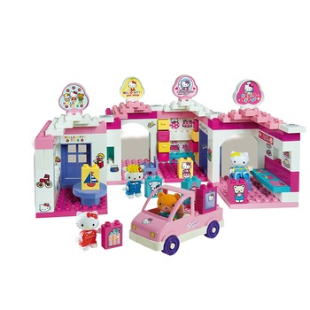 Set de constructie beblusi Unico, Mall-ul lui Hello Kitty, 140 piese Set de constructie beblusi Unico, Mall-ul lui Hello Kitty, 140 piese