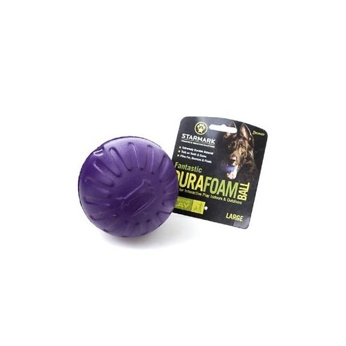 Minge spuma, Starmark, mare, mov ,diametru aprox. 9 cm, pentru caini