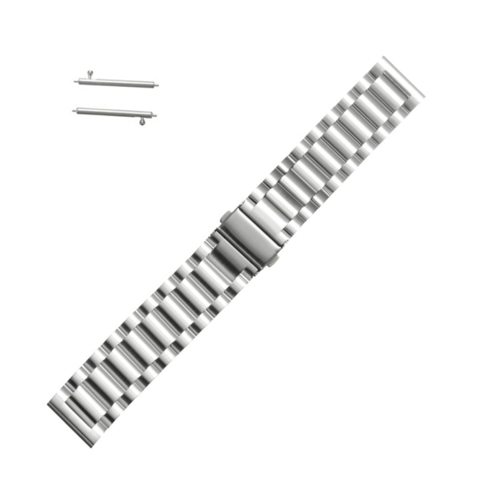 Curea metalica argintie compatibila cu Samsung Gear S2+doua telescoape Quick Release incluse in pachet,latime prindere 20mm