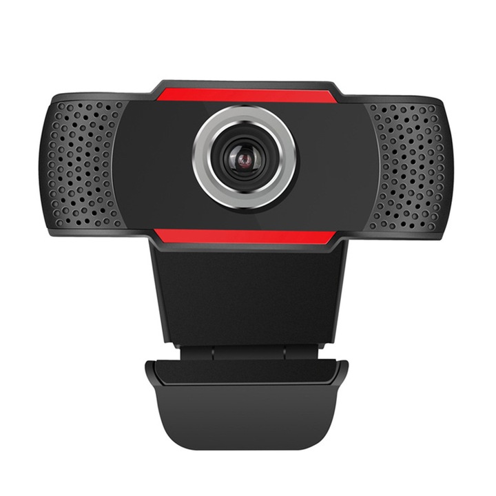 Camera Web, USB, HD, 1080P, Negru/Rosu