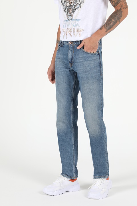 COLIN'S, Blugi regular fit cu aspect decolorat, Albastru deschis, W30-L32
