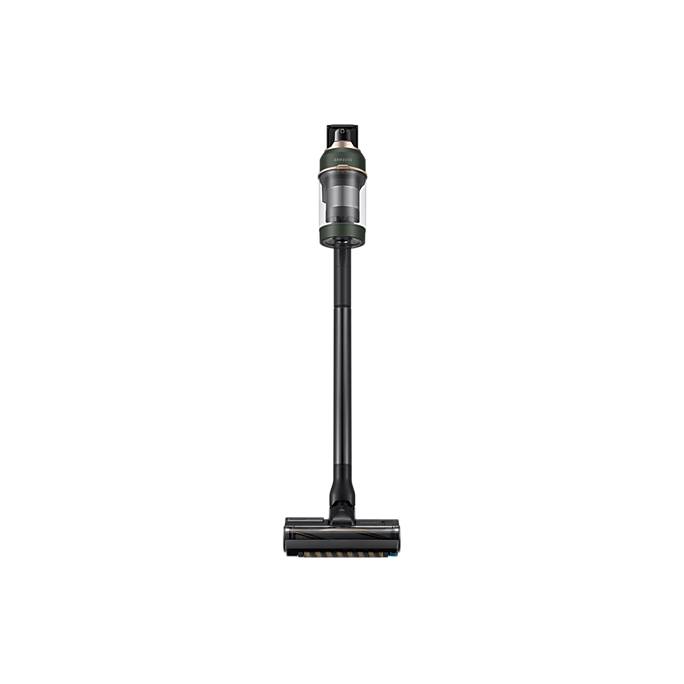 Aspirator vertical Samsung Bespoke Jet One Complete Extra, VS20A95943N/GE, 0.5L, Statie coletare praf 2L, 25.2V, 580W, Digital Inverter, Filtrare 99.99% , Display LCD, Perie covoare, Perie parchet, Perie Pet, Autonomie 120 min, Verde