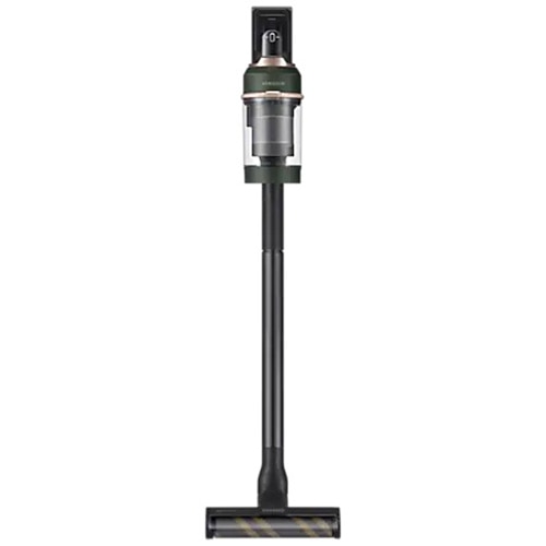 Aspirator vertical Samsung Bespoke Jet One Complete Extra, VS20A95943N/GE, 0.5L, Statie coletare praf 2L, 25.2V, 580W, Digital Inverter, Filtrare 99.99% , Display LCD, Perie covoare, Perie parchet, Perie Pet, Autonomie 120 min, Verde