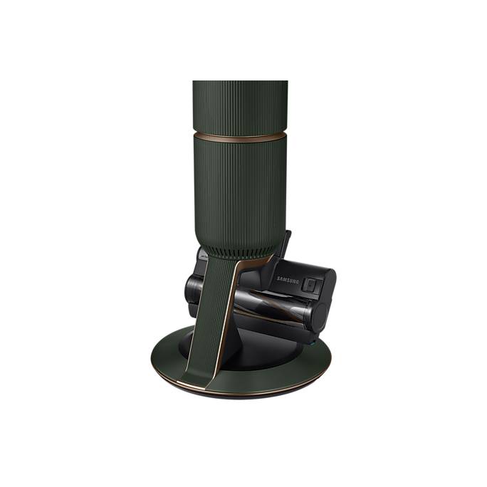 Aspirator vertical Samsung Bespoke Jet One Complete Extra, VS20A95943N/GE, 0.5L, Statie coletare praf 2L, 25.2V, 580W, Digital Inverter, Filtrare 99.99% , Display LCD, Perie covoare, Perie parchet, Perie Pet, Autonomie 120 min, Verde