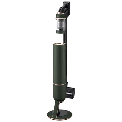 Aspirator vertical Samsung Bespoke Jet One Complete Extra, VS20A95943N/GE, 0.5L, Statie coletare praf 2L, 25.2V, 580W, Digital Inverter, Filtrare 99.99% , Display LCD, Perie covoare, Perie parchet, Perie Pet, Autonomie 120 min, Verde