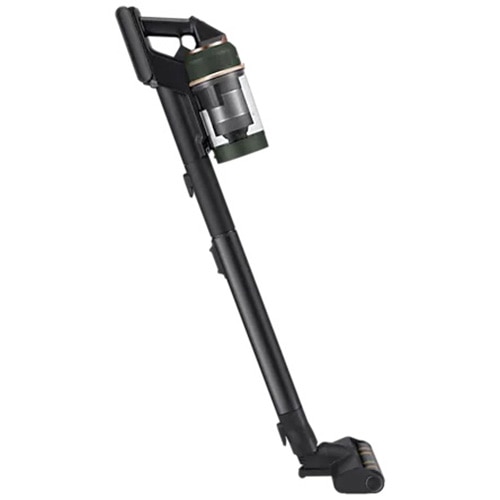 Aspirator vertical Samsung Bespoke Jet One Complete Extra, VS20A95943N/GE, 0.5L, Statie coletare praf 2L, 25.2V, 580W, Digital Inverter, Filtrare 99.99% , Display LCD, Perie covoare, Perie parchet, Perie Pet, Autonomie 120 min, Verde