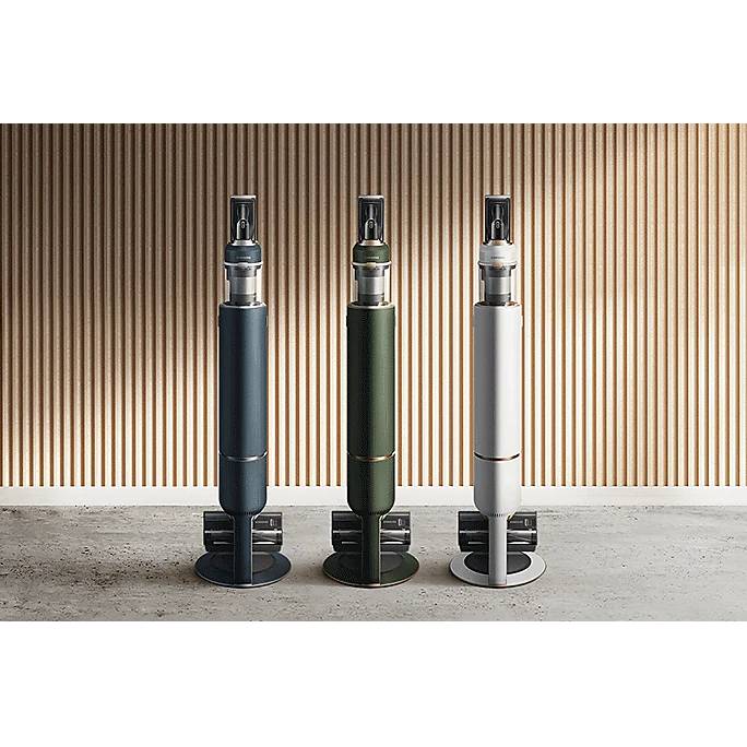 Aspirator vertical Samsung Bespoke Jet One Complete Extra, VS20A95943N/GE, 0.5L, Statie coletare praf 2L, 25.2V, 580W, Digital Inverter, Filtrare 99.99% , Display LCD, Perie covoare, Perie parchet, Perie Pet, Autonomie 120 min, Verde