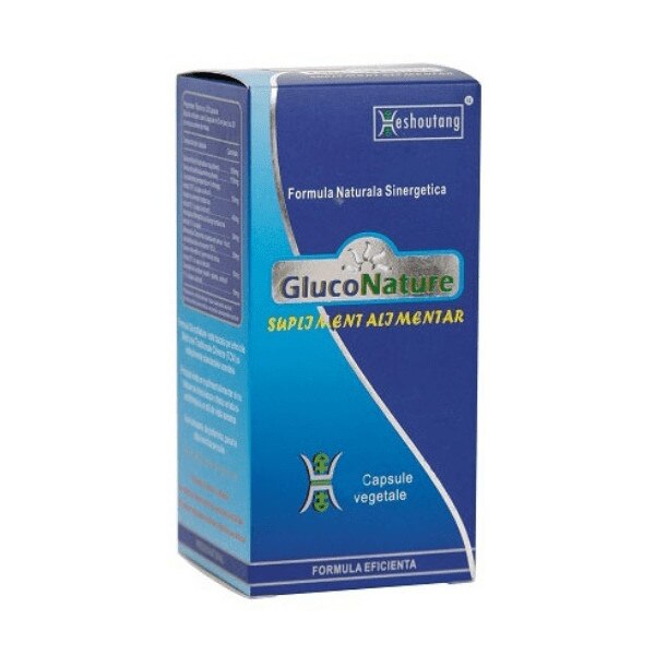 Gluconature, 60 capsule, Heshoutang - supliment pentru diabet, glicemie crescuta