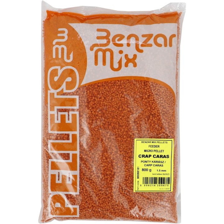 Микро пелети Feeder Benzar Mix, 800 гр, Шаран-Каракуда, 1.5 мм