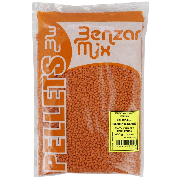 Микро пелети Feeder Benzar Mix, 800 гр, Шаран-Каракуда, 3.5 мм