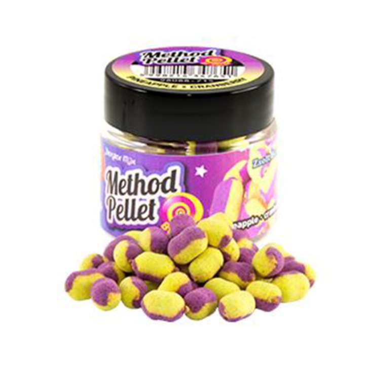 Пелети Benzar Mix Bicolor, Method Pellet, 8 мм, Ананас/Червена боровинка