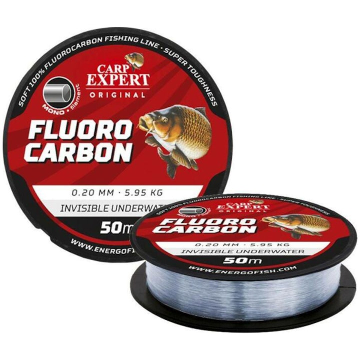 Fir Carp Expert Fluorocarbon, Transparent, 0.20mm, 50m