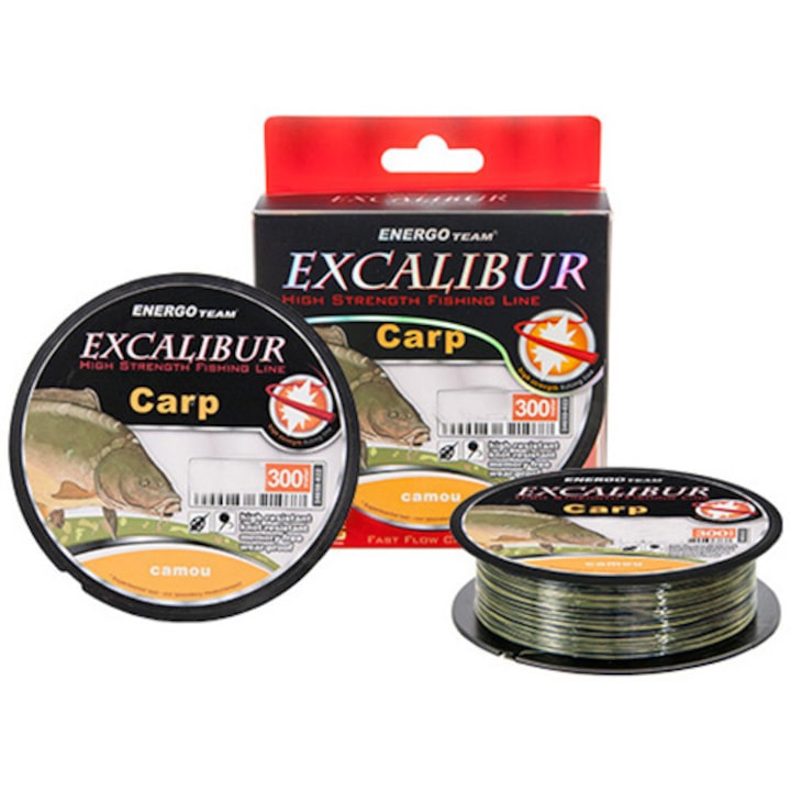 Excalibur Carp monofil cérna, Camou, 0,20 mm, 300 m, 5,75 kg