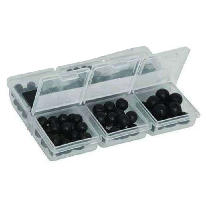 Комплект ограничители Energoteam, Кръгли, Каучук, 6 размера, Черен