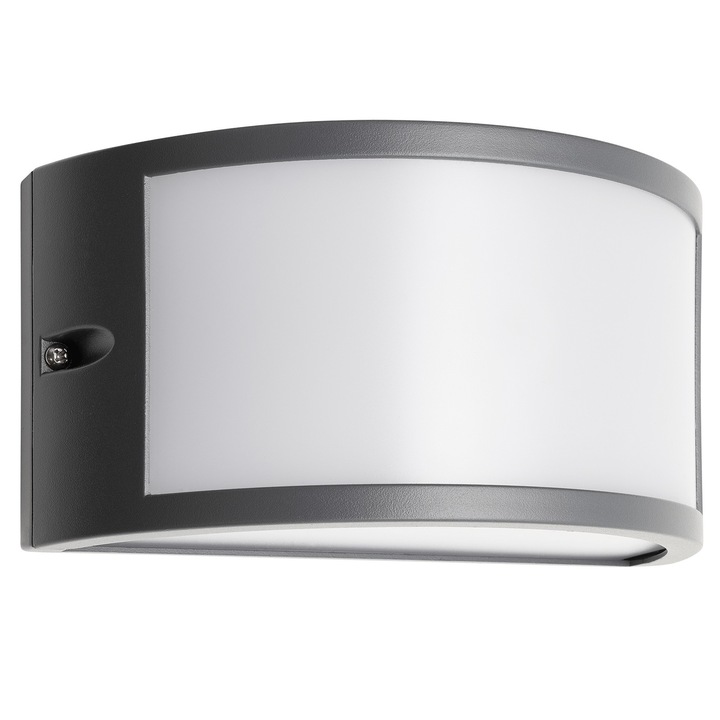 Aplica exterior LED IS0946, 10W, 655lm, Lumina calda, IP54, Gri inchis
