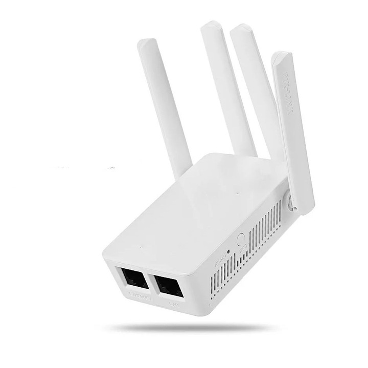 Amplificator extender Retea Wi-Fi FOXMAG24, 4 Antene, Repetor, server incorporat, Alb