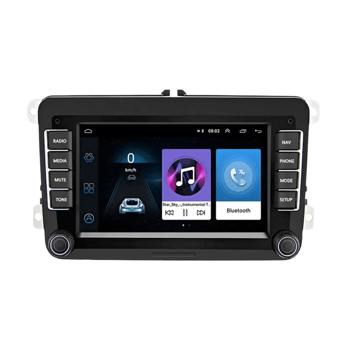 Autós navigáció Android 8.1, kijelző 7"-es, 2 GB ram, wifi, hotspottal, waze, youtube, VW Passat Golf Touran Tiguan Jetta kompatibilis