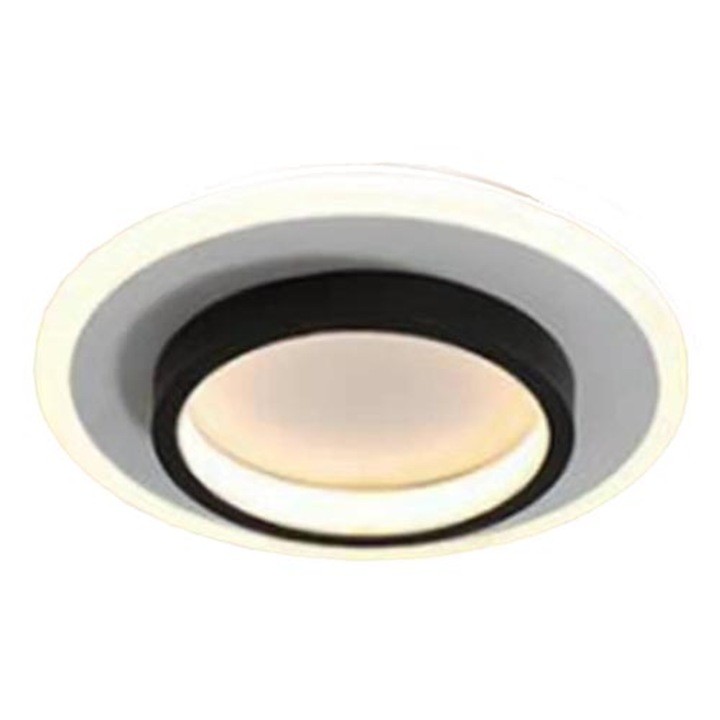 Lustra led moderna schelet alb is negru, Ultra Slim Diametru 24cm trandafi led 8125R BK