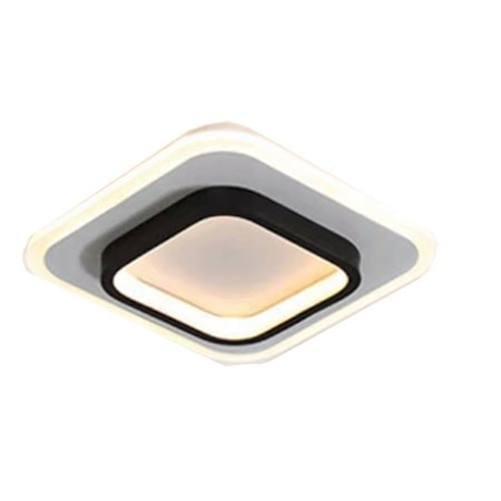 Lustra led moderna schelet alb SI negru, Ultra Slim patrat Diametru 24cm trandafi led 8126P BK