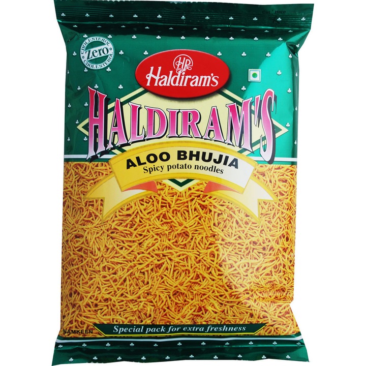 Snacks din Fulgi de Cartofi , Alu (Aloo) Bhujia - Haldiram's