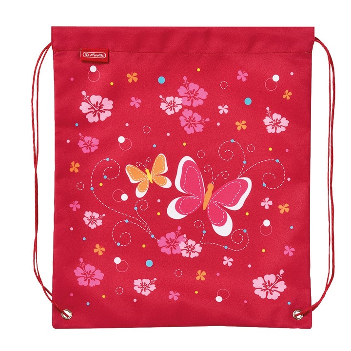 Спортна чанта, Herlitz, 38 x 33 x 0,5 cm, полиестер, червена