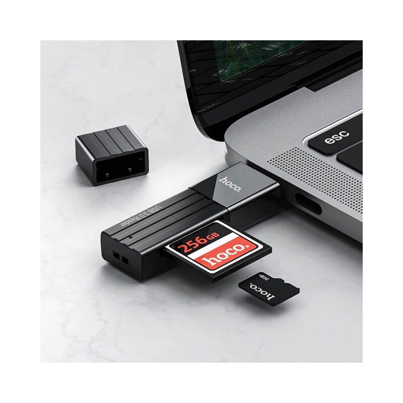 Card Reader 2 in 1 Hoco Mindful Pentru SD/TF, Usb 3.0, Negru -35218 ...