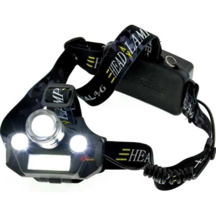 Lanterna frontala pentru cap cu 4 surse luminoase si zoom, FOXMAG24